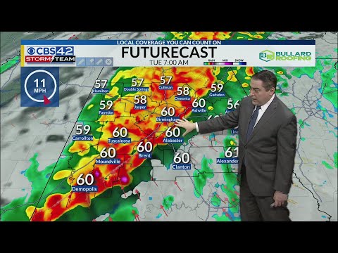 March 25th CBS 42 News at 4 pm Weather Update