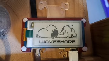 Waveshare yellow 2.13in eink Hat test