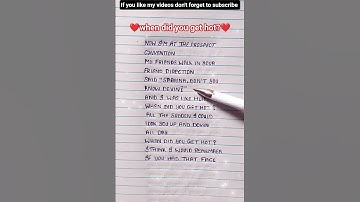 SABRINA CARPENTER:-"WHEN DID YOU GET HOT?"❤️ SONG LYRICS//#lyrics #calligraphy #shorts