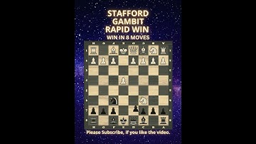 Stafford Gambit | Rapid Win | Chess Openings | Chess Tricks | Chess Game | Learn Chess