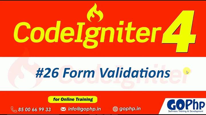 #26 Form Validations in CodeIgniter 4