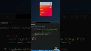 Dropdown Toggle Menu Html &amp; Css #webdevelopment #coding