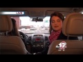 Snow mounds blocking vision for drivers in Columbia
