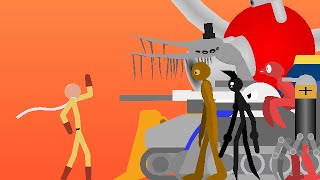 Saitama (One Punch Man) Vs The Villains | Stick Nodes Animation