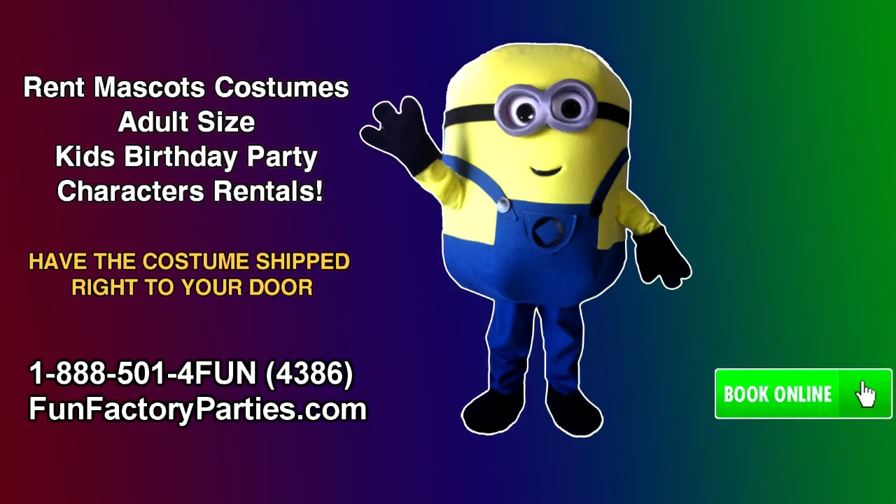 Rent Mascots Costumes Adult Size Kids Birthday Party Characters Rentals