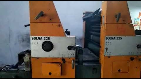 Working Video OF Solna 225 Offset Printing Machine - 2 Color