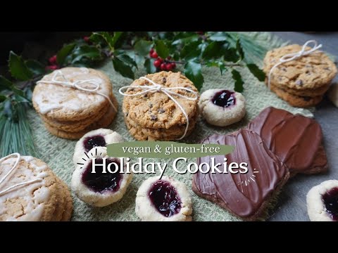 4 Easy Holiday Cookies 🎄 Vegan + Gluten-Free