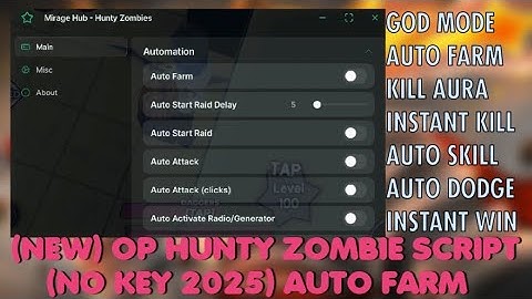 🧟 (NEW) OP Hunty Zombie Script | God Mode, Auto Farm, Instant Kill, Kill Aura & More! (No Key)
