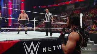 Seth Rollins vs. Brock Lesnar - WWE World Heavyweight Championship Match RAW March 30 2015