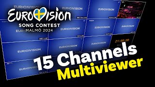 How TV stations join together for Eurovision - 15 channel multiviewer