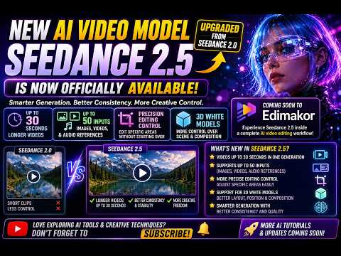 SEEDANCE 2.5 is NOW officially available - New AI Video Model in Edimakor