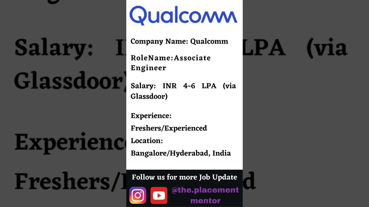 🚀 Qualcomm is Hiring! | Associate Test Engineer Job | Apply Now! 💼 