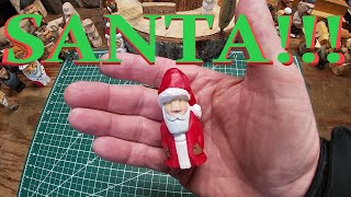Wood Carving a Tiny Santa - Super Quick and Easy Carve!