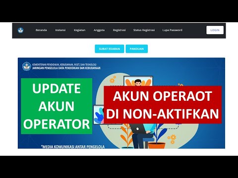 Wajib Update Akun Operator Sekolah