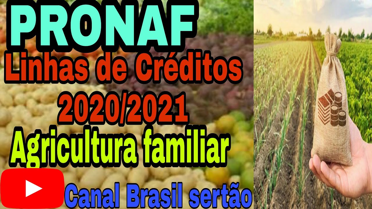 PRONAF- Linhas de Créditos 2020/2021 (Agricultura Familiar)