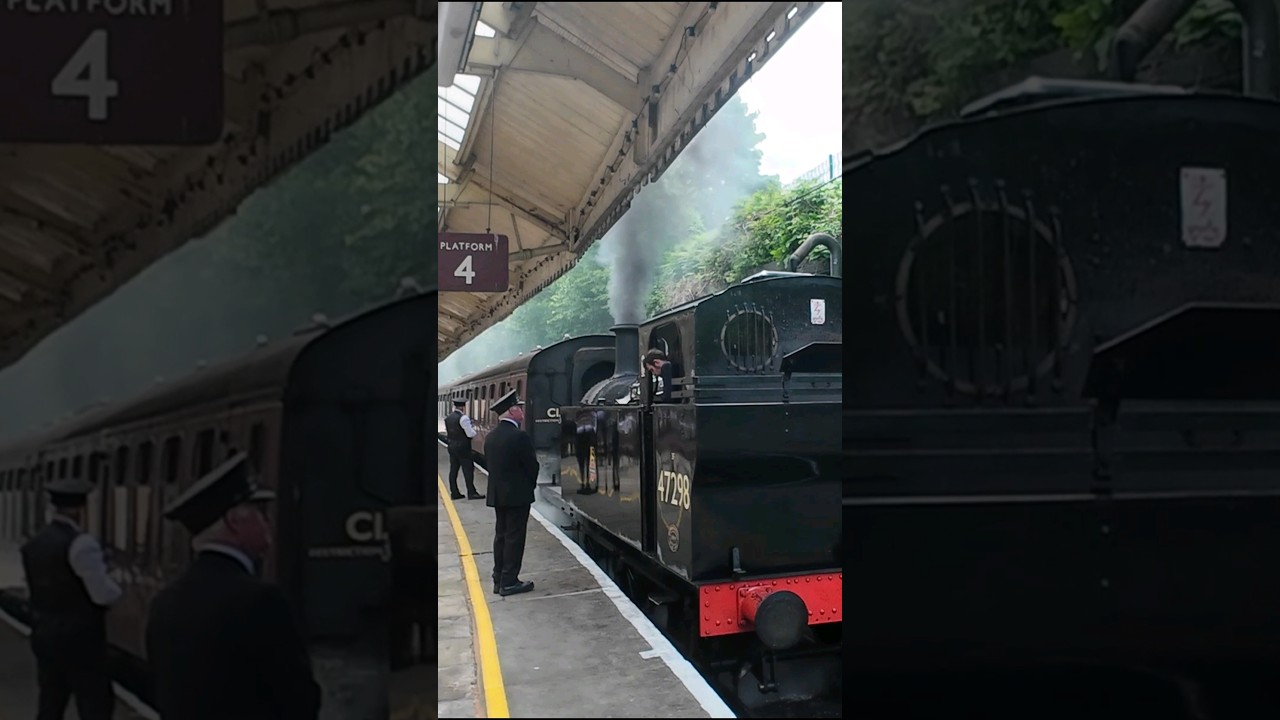 Steam train departured Bury Station