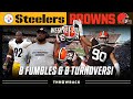 8 Fumbles & 8 Turnovers in 15 Total Possessions! (Steelers vs. Browns 2012, Week 12)