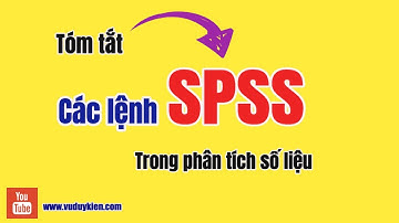 Tóm tắt các lệnh SPSS trong phân tích số liệu | TS.BS.Vũ Duy Kiên