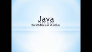 Learn Java Programming in English for Beginners(RadioButton|CheckBox|ItemListener) - Part 20