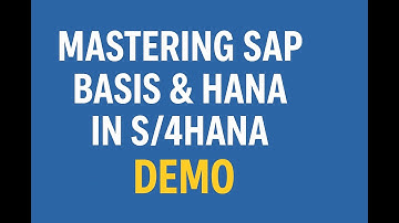 SAP Basis & HANA Administration in S/4HANA | Real-Time Demo