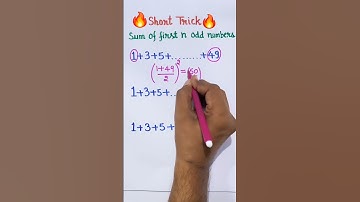 Sum of first n odd numbers #maths #tricks #trickshots #trick #mathproblem #oddnumbers #numberpattern