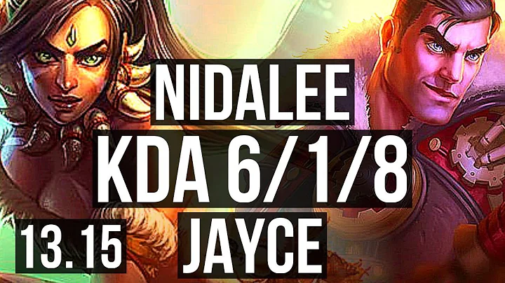 NIDALEE vs JAYCE (TOP) | 6/1/8, 400+ games | KR Master | 13.15