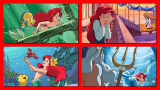 Color by Number Little Mermaid Disney Movie Collage Ariel Flounder Triton #happycolor #coloringbook screenshot 5