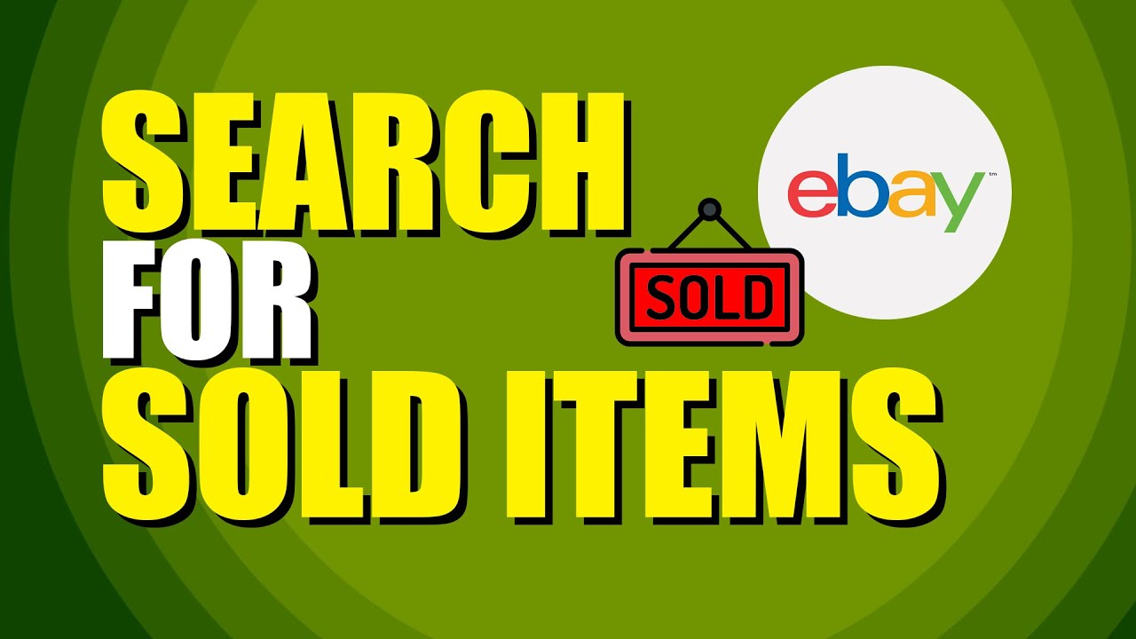 How To Search eBay For Sold Items (Easy Method) - YouTube