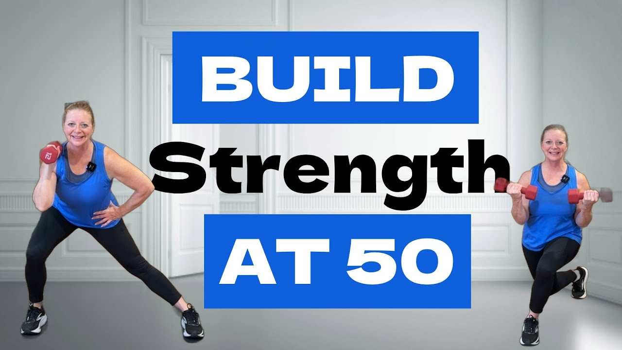 Развитие силы в 50 лет | Домашняя тренировка с гантелями для женщин