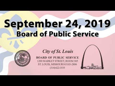 weekly meetings agenda Board of Public Service - September 24, 2019
