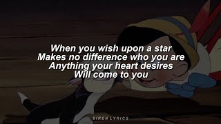 when you wish upon a star // cliff edwards, pinocchio (lyrics)
