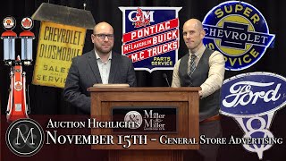 Full Top 5 Auction Highlights | Gas, Oil & General Store Advertising | November 15 | Miller & Miller Update