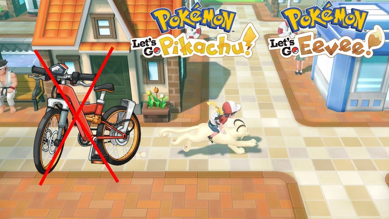 pokemon let's go pikachu la bicyclette