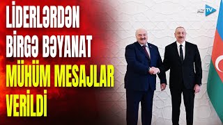 Prezident İlham Əliyev və Lukaşenkodan mühüm mesajlar - SON DƏQİQƏ məlumatlarını çatdırırıq