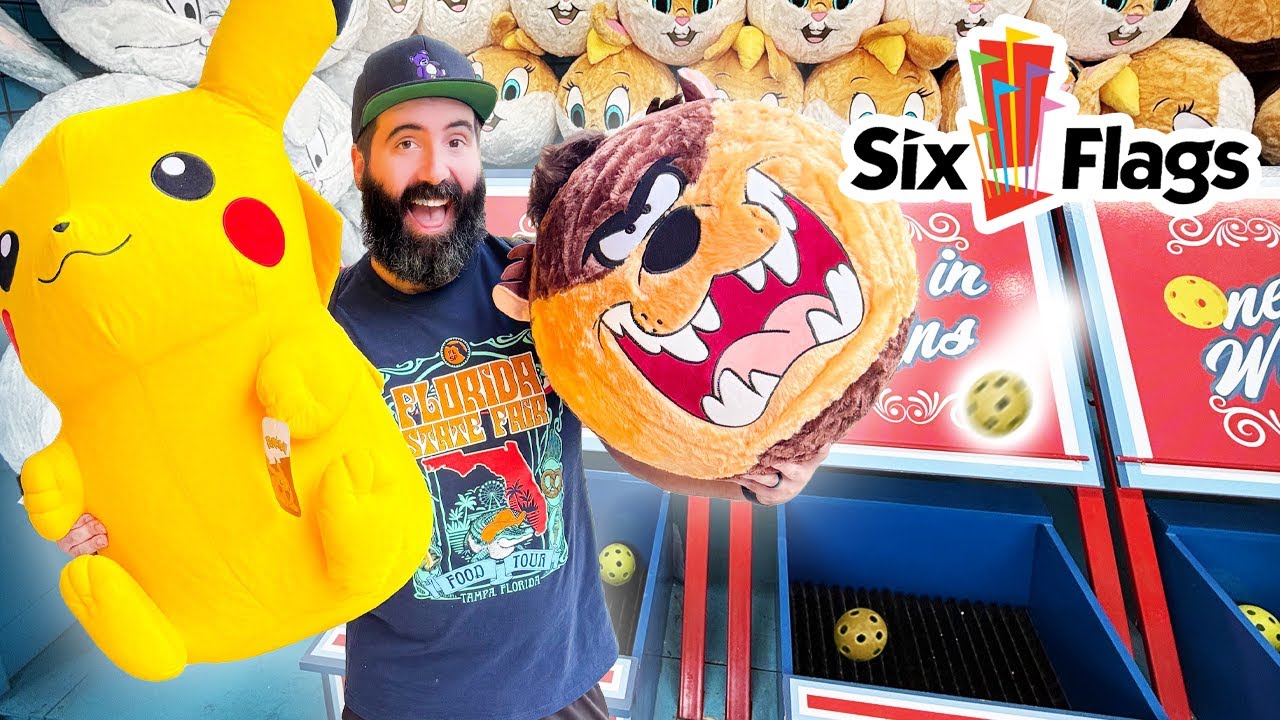 Carnival Game Wins at Six Flags Magic Mountian!