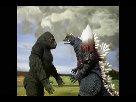 Stop Motion King Kong vs SpaceGodzilla - YouTube