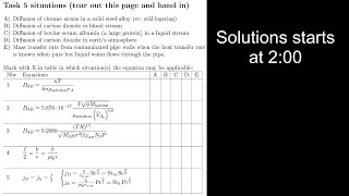 Exam task. Mass transfer theory 2023-01-14 (KETF40)