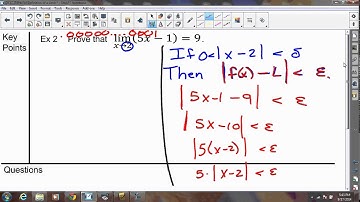 Calc 1.7 Precise Definition of a Limit