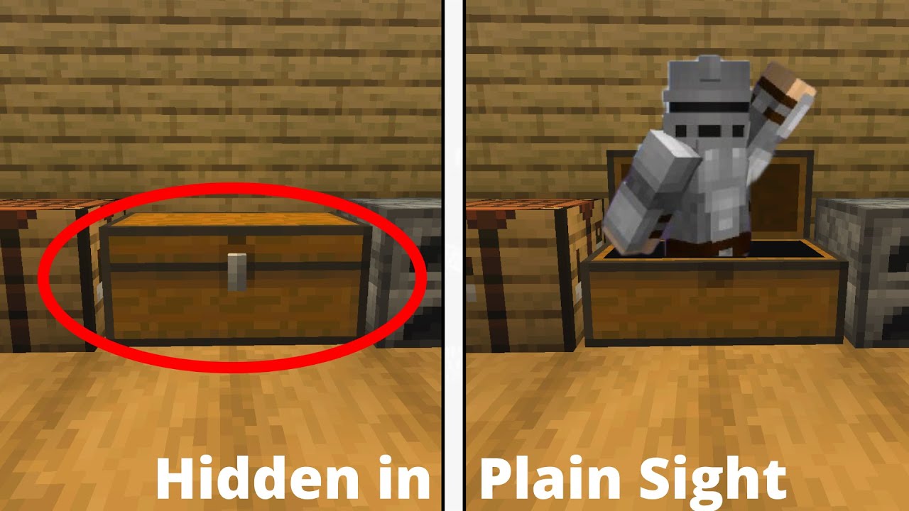 Minecraft The 5 BEST Ways to HIDE in Plain Sight to Troll Your Friends