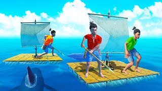 SURVIVING WITH JELLY AND KWEBBELKOP!  Raft Multiplayer