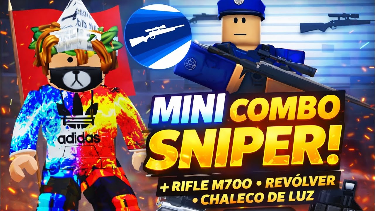 Usando el gamepass del francotirador de Prison life en Roblox.
