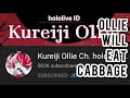Kureiji Ollie Promise To Eat Cabbages if She Reach 500k Subscribers | Yagoo Congratualate Ollie!