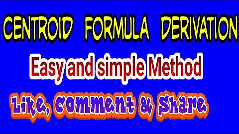 Centroid Formula Derivation | Coordinate Geometry #ZeroSir
