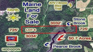 Maine Land For Sale Video! Waterfront, Nearly 51 Acres Hodgdon ME MOOERS REALTY 8869