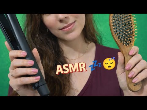 ASMR Mexendo no seu cabelo até você dormir 😴 Cortando cabelo, lavando e hidratando ✂️💇🏻♀️