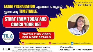 Time table for exam students /how to prepare oet exam easily.