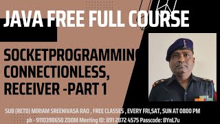 PART1::CONNECTIONLESS SOCKET PROGRAMMING(RECEIVER) IN JAVA, UDP PROTOCOL, DATAGRAMSOCKET, PACKET