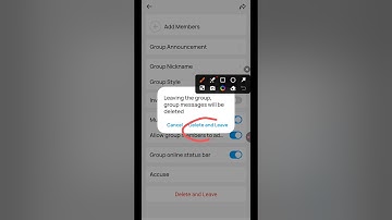 how to delete and leave imo group