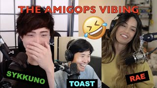 Sykkuno gets embarrassed by Toast and Rae *The Amigops Vibing*