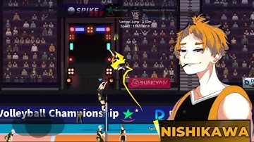 Can I block him| The spike volleyball |Nishikawa